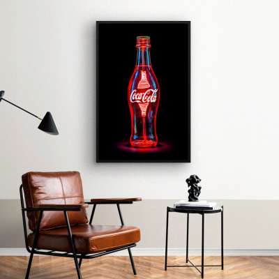 Quadro Decorativo Coca-cola Neon