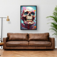 Quadro Decorativo Crânio de Fantasia