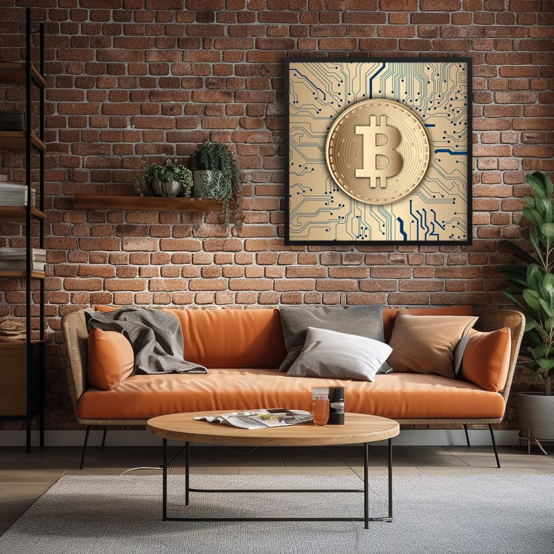 Quadro Decorativo Bitcoin