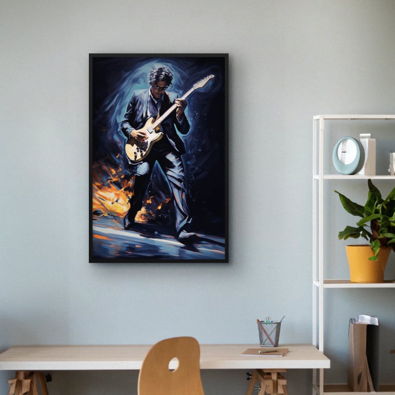 Quadro Decorativo Guitarrista