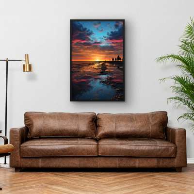 Quadro Decorativo Pôr do Sol no Rio