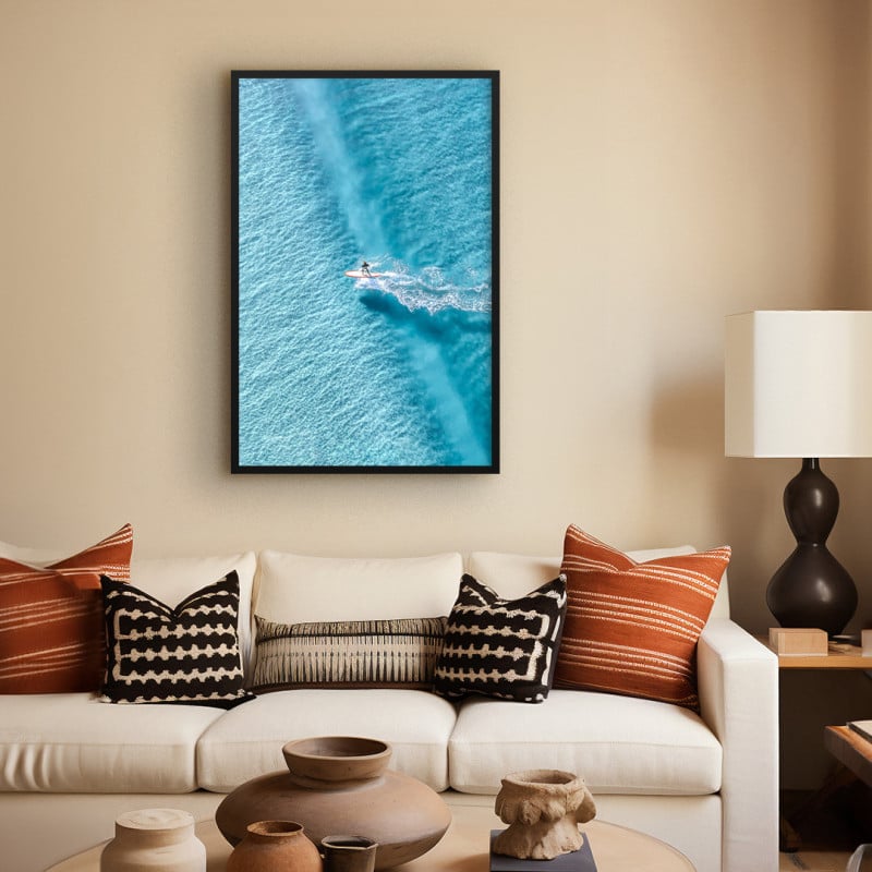 Quadro Decorativo Surfista em Ação