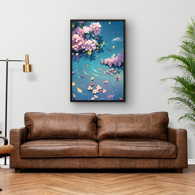 Quadro Decorativo Rio com Flores