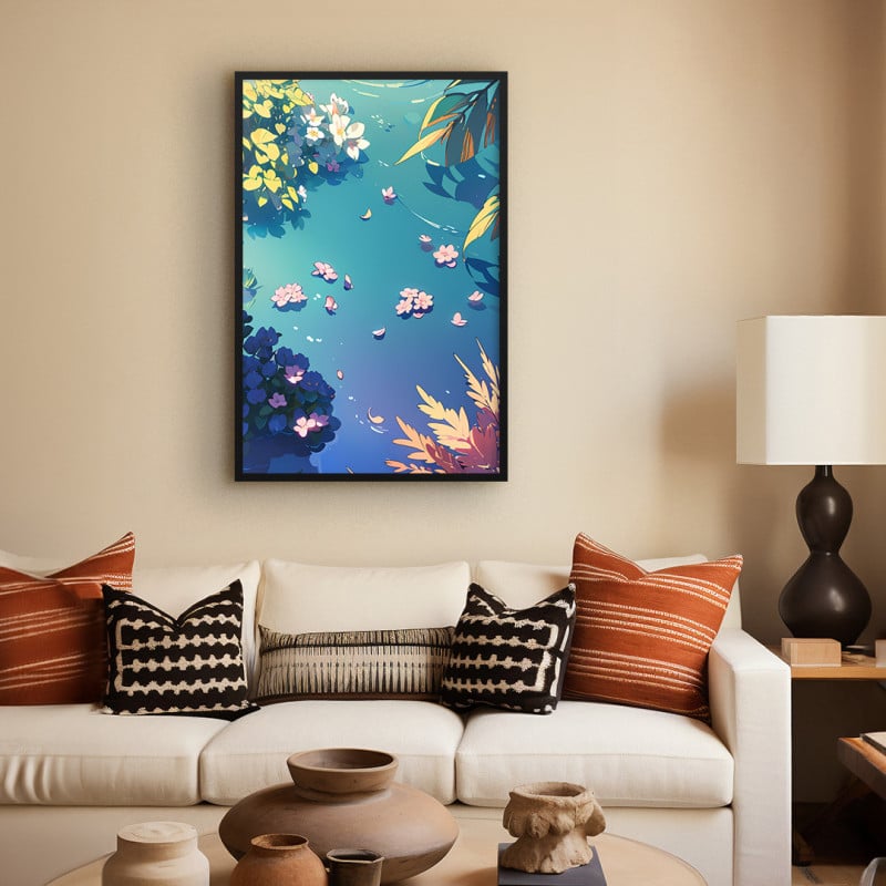 Quadro Decorativo Rio com Flores I