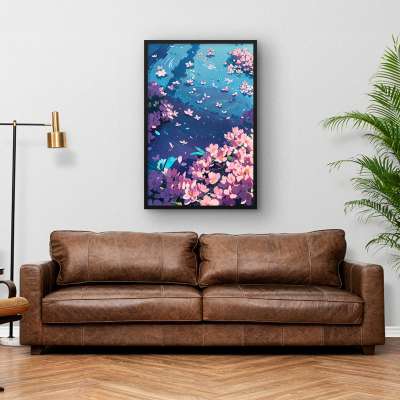 Quadro Decorativo Rio com Flores II