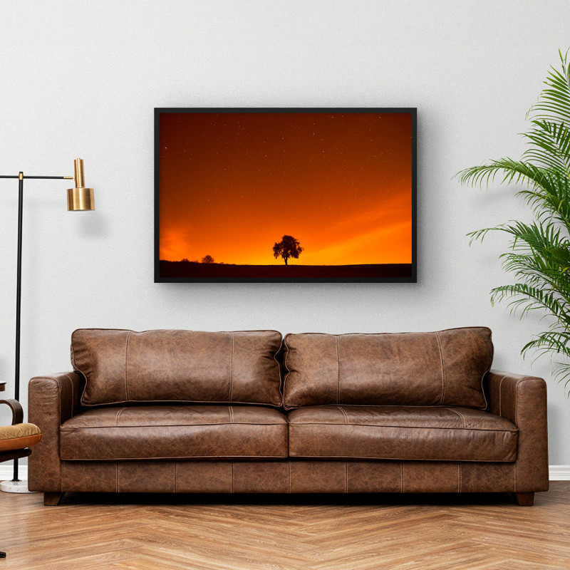 Quadro Decorativo Entardecer Estrelado