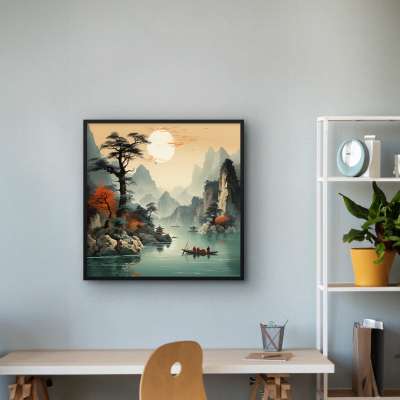 Quadro Decorativo Lago Oriental