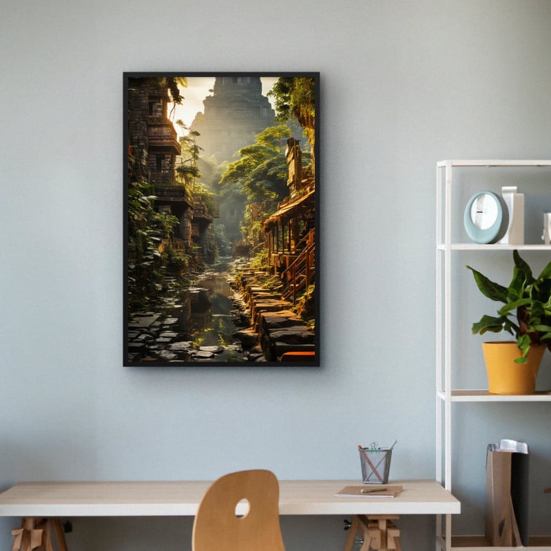 Quadro Decorativo Ruinas na Selva