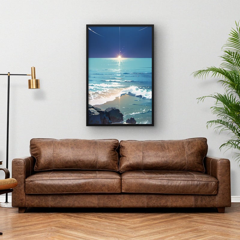 Quadro Decorativo Sol Tocando o Mar