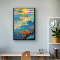 Quadro Decorativo Galho nas Nuvens