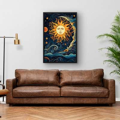 Quadro Decorativo Sol Hippie