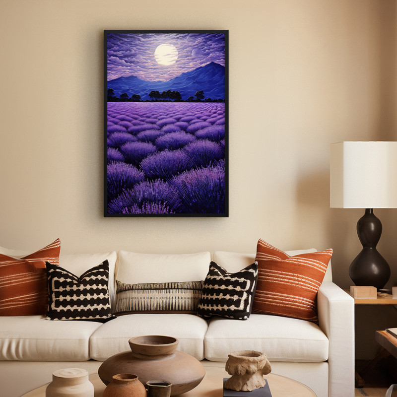 Quadro Decorativo Campo Roxo