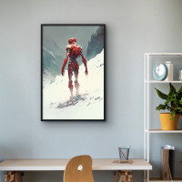 Quadro Decorativo Robô na Neve