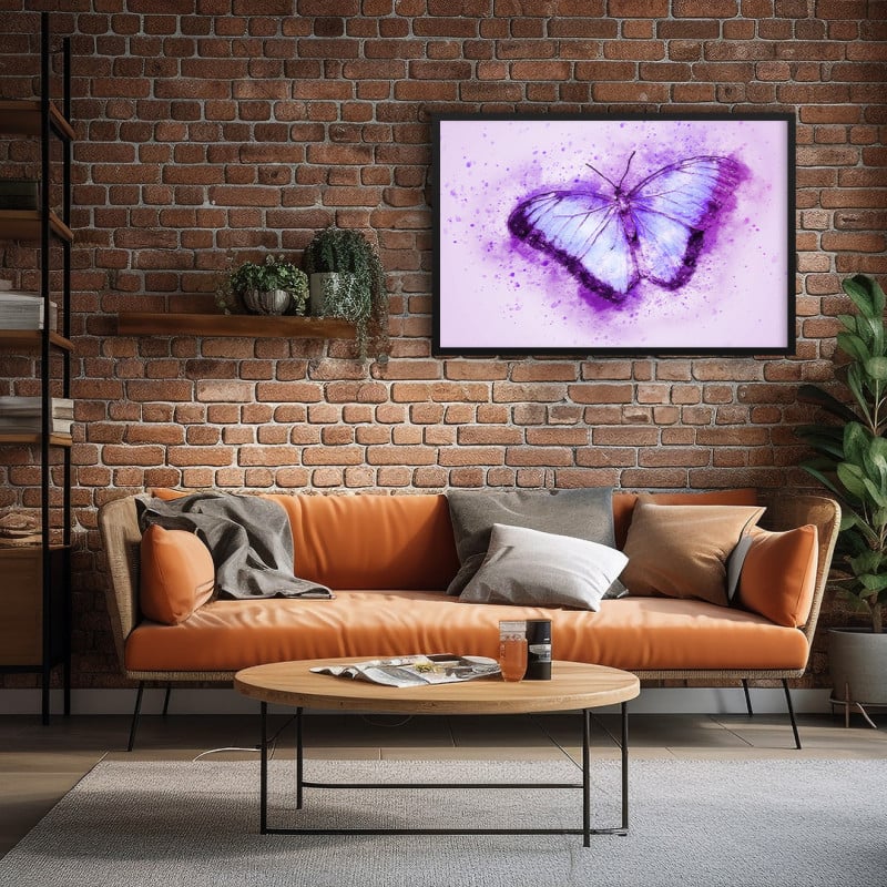 Quadro Decorativo Purple Butterfly