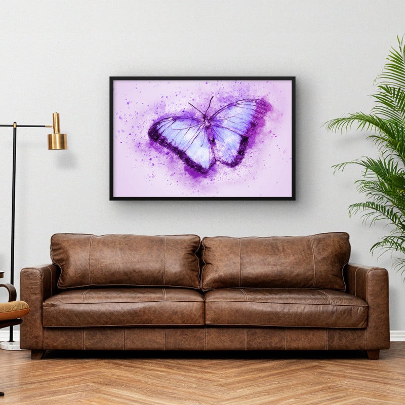 Quadro Decorativo Purple Butterfly