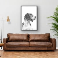 Quadro Decorativo Basset Desenhado