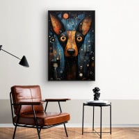 Quadro Decorativo Pinscher Robótico