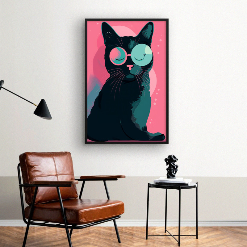 Quadro Decorativo Chill Cat