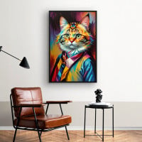 Quadro Decorativo Senhor Gato