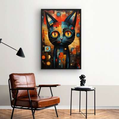 Quadro Decorativo Gatinho Robótico