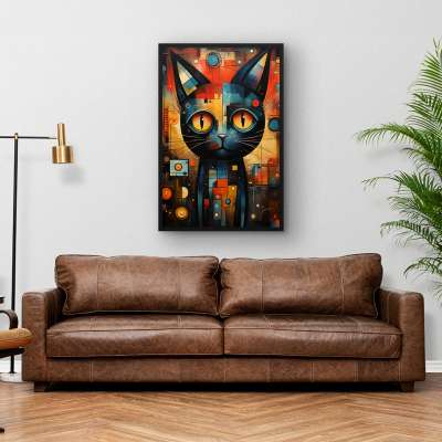 Quadro Decorativo Gatinho Robótico