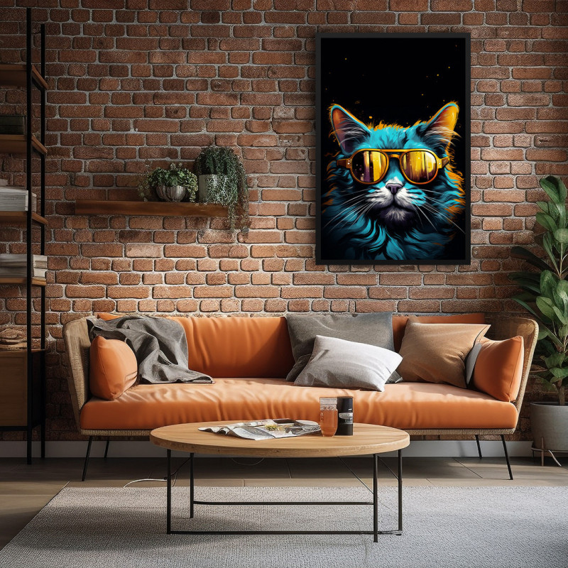 Quadro Decorativo Cool Cat