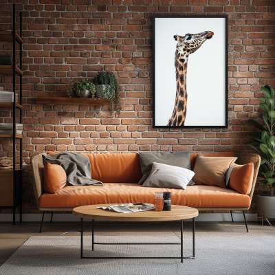 Quadro Decorativo Girafa Imponente