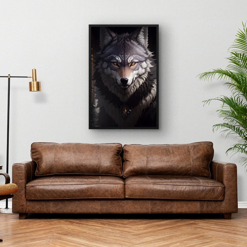 Quadro Decorativo Lobo Alfa