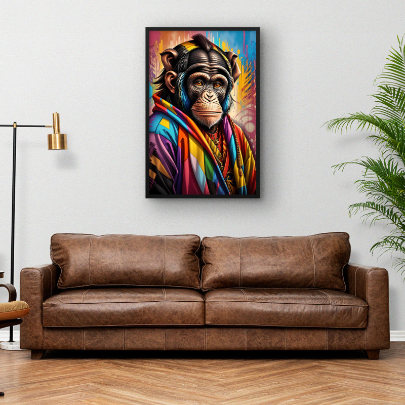 Quadro Decorativo Macaco Descolado Perfil