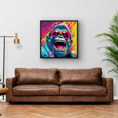 Quadro Decorativo Colorful Monkey