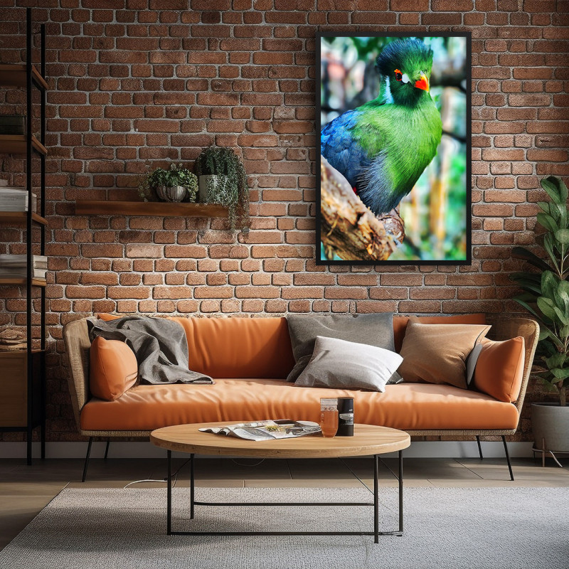 Quadro Decorativo Turaco Verde