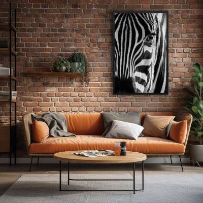 Quadro Decorativo Close na Zebra