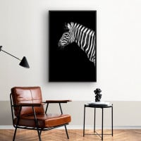 Quadro Decorativo Zebra de Perfil