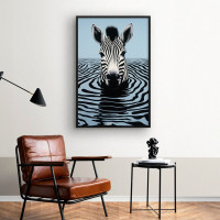 Quadro Decorativo Mar de Zebra