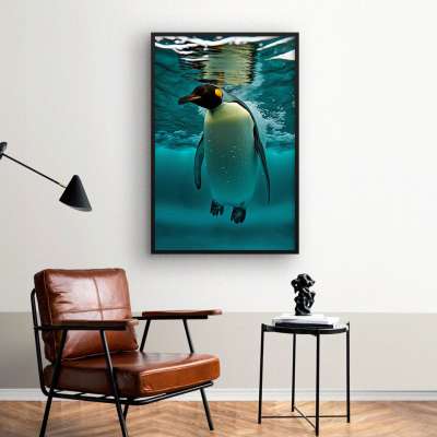 Quadro Decorativo Mergulho do Pinguim