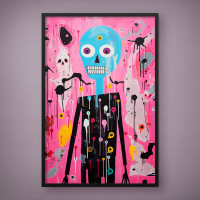 Quadro Decorativo Scary Cartoon