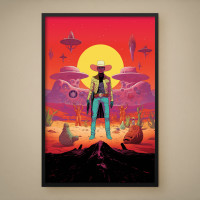 Quadro Decorativo Cowboy Alien