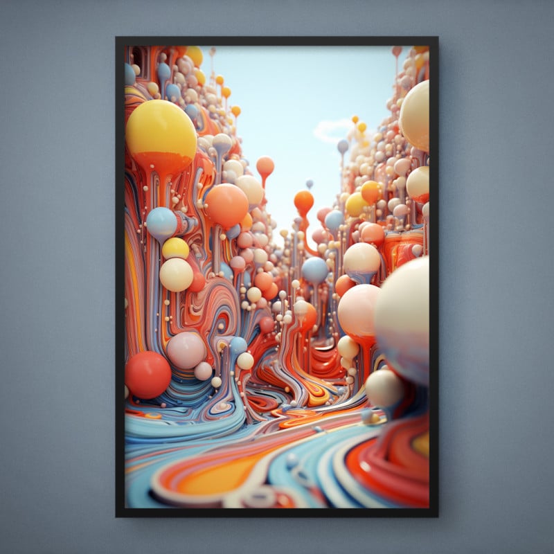 Quadro Decorativo Colorful Bubbles