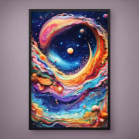 Quadro Decorativo Astronauta Sob o Holofote