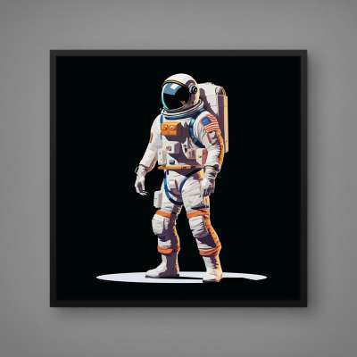 Quadro Decorativo Astronauta Sob o Holofote