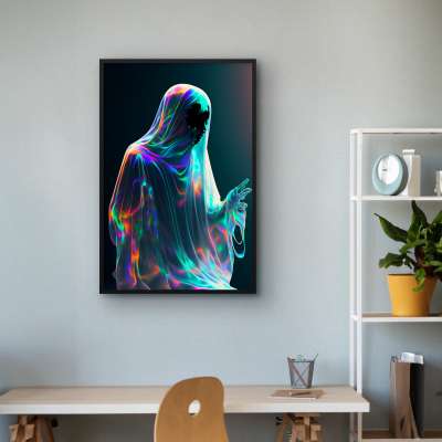 Quadro Decorativo Fantasma Holográfico