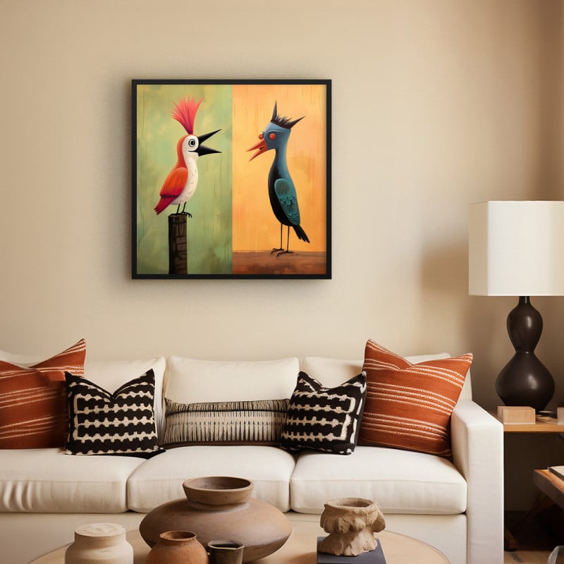 Quadro Decorativo Crazy Birds