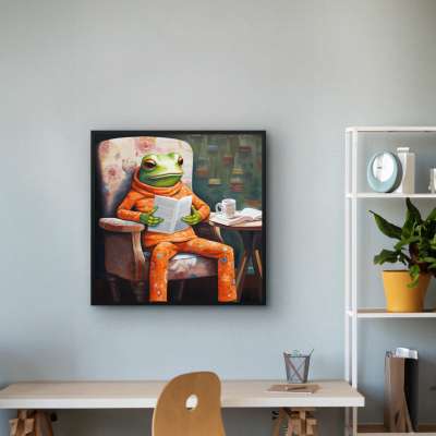 Quadro Decorativo Chilling Frog