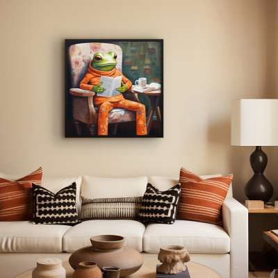 Quadro Decorativo Chilling Frog