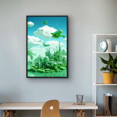 Quadro Decorativo Futuro Esmeralda