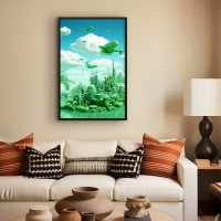 Quadro Decorativo Futuro Esmeralda