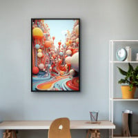 Quadro Decorativo Colorful Bubbles