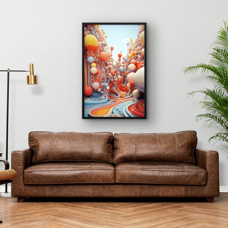 Quadro Decorativo Colorful Bubbles