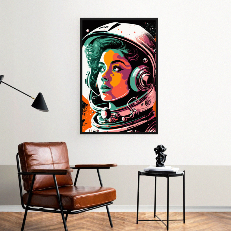 Quadro Decorativo Astronauta Feminina