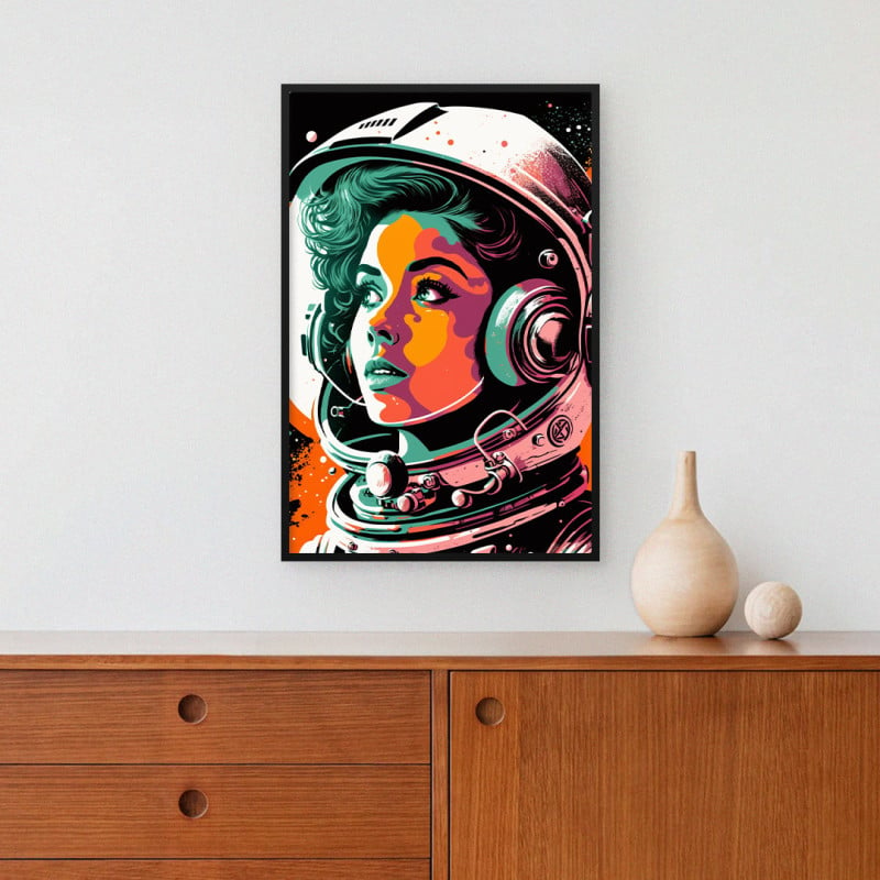 Quadro Decorativo Astronauta Feminina